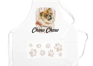 Purely Home Chow Chow Apron - Novelty Kitchen Gift for Dog Lovers