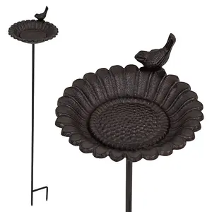 Woodside Ground Insert Cast Iron Bird Bath