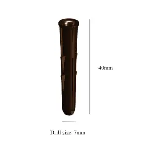 200 x Pozi Screws & Brown Raw Fixing Plugs, Twin Thread 42 x 51mm Countersunk