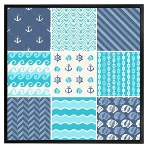 Nautical tiles (Picutre Frame) / 12x12" / White