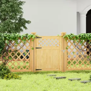 Garden Wood Gate Rhombus with Latch and Hardware Kit, 120 cm x 90 cm