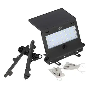 Brennenstuhl Solar LED Wall Light SOL 1000 Pad / LED Security Light For Outdoors With Motion Detector