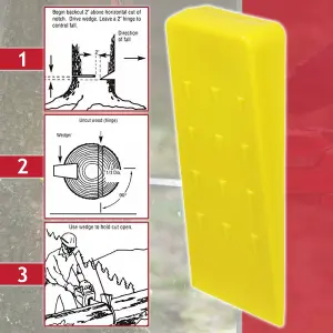 SPARES2GO Tree Felling Wedge Kit 5.5" 8" Heavy Duty Chainsaw Log Wood Cutting Blocks (2 Pack)