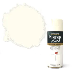 Rust-Oleum Painter's Touch Heirloom white Satinwood Multi-surface Decorative spray paint, 400ml