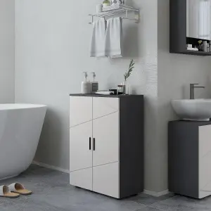 kleankin Bathroom Storage Cabinet, Small Bathroom Cabinet with Soft Close Doors