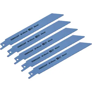 5-Pack 150mm Bi-Metal Reciprocating Saw Blades with Milled Teeth for Metal Cutting