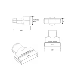 Remote Void Sleeve for Underfloor Adjustable Telescopic Vents & Air Bricks G962