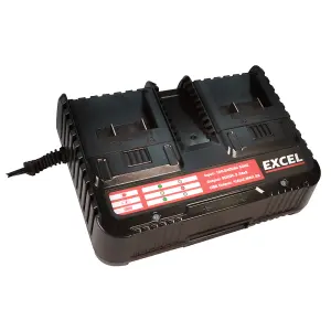 Excel 100-240V Dual Port Fast Battery Charger 2.3A EXL130WTP