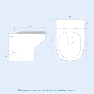 Nes Home White 1050mm Vanity Unit With WC Unit & Back To Wall Toilet