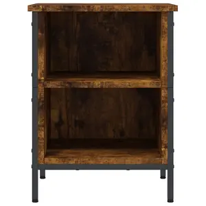 Shoe Cabinet Smoked Oak 38x35x50 cm Engineered Wood