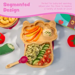 5pc Bamboo Llama Baby Weaning Set - Pink