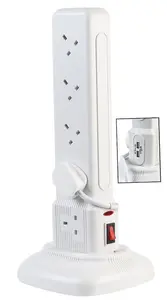 PRO ELEC - 10 Way Switched Tower Extension Lead with USB, 2m White