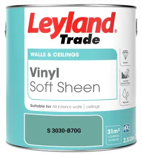 Leyland Trade Vinyl Soft Sheen Walls & Ceilings Emulsion Paint (S 3030-B70G) - 2.5L