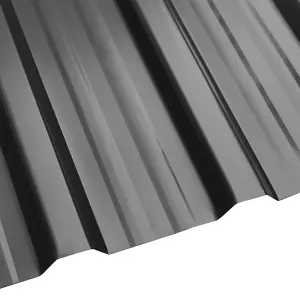 Black Set of 6 Steel Corrugated Panels  for Roofing, Carports, Tool Sheds