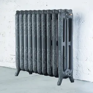 Arroll Montmartre Cast grey 3 Column Radiator, (W)834mm x (H)760mm