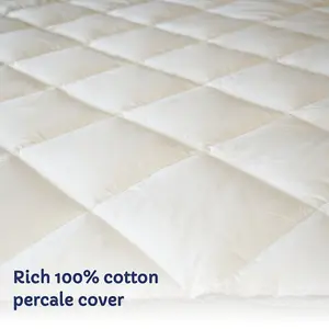 Double Comfort Cotton Mattress Topper 90x190