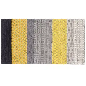 Wool Area Rug 80 x 150 cm Yellow and Grey AKKAYA