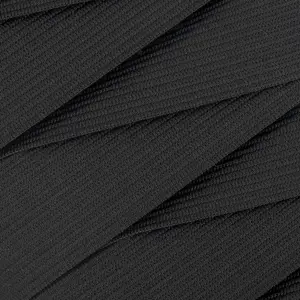 38mm Flat Elastic Band Stretchable Elastic Cord Stretch Strap, Black - 1 metre