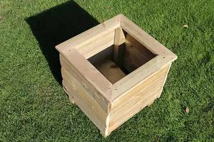 Square Planters, Wooden Garden Pot/Tub for Plants - L40 x W40 x H40 cm - Fully Assembled