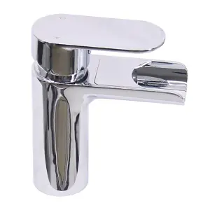 Rinse Bathrooms Basin Taps Waterfall Mixers Bathroom Sink Mixer Tap Semi-open with UK Hoses Chrome Brass