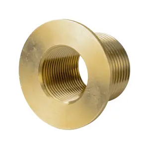 solid brass waterbutt/tank outlet adaptor 1" bsp female/1.25" male (42 mm hole)