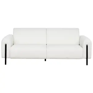 3 Seater Boucle Sofa White ASKIM