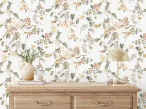 Galerie Flora Cream Summer Bouquet Wallpaper