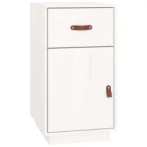 Berkfield Desk Cabinet White 40x50x75 cm Solid Wood Pine