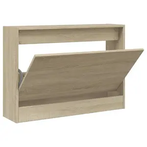 Berkfield Shoe Cabinet Sonoma Oak 80x21x57 cm Engineered Wood