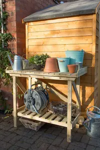 Wooden Gardener's Potting Bench