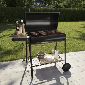 GoodHome Tehama Black Charcoal BBQ