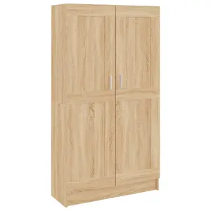 Berkfield Book Cabinet Sonoma Oak 82.5x30.5x150 cm Engineered Wood