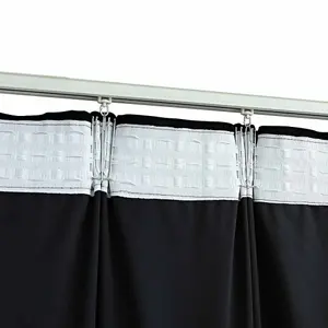 vidaXL Blackout Curtains 2 pcs with Hooks Velvet Black 140x245 cm