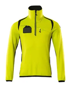 Mascot Accelerate Safe Microfleece Jacket with Half Zip (Hi-Vis Yellow/Black)  (XXXXX Large)