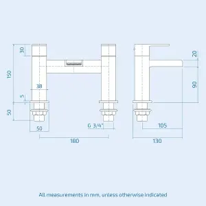 Chrome Waterfall Basin & Bath Filler Tap Pack