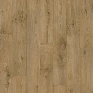 Brown Modern Wood Effect Anti-Slip Vinyl Flooring for Home, Shops, Offices, 3.0mm Thick Vinyl Sheet-6m(19'8") X 2m(6'6")-12m²