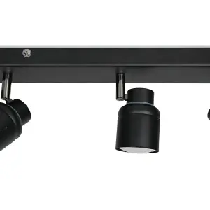 ValueLights Benton 3 Way Bar Bathroom Spotlight Black