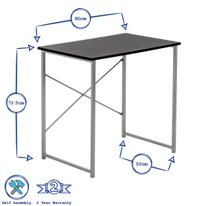 Harbour Housewares - Wooden Computer Desk - White/White