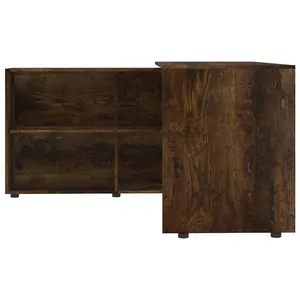 Berkfield Corner Desk Smoked Oak Engineered Wood