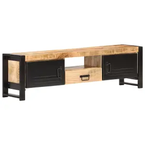 Berkfield TV Cabinet 140x30x40 cm Rough Mango Wood