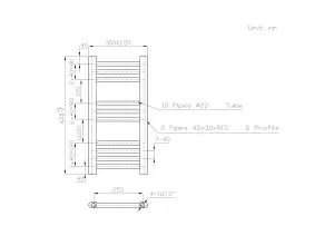 Right Radiators 600x300 mm Straight Heated Towel Rail Radiator Bathroom Ladder Warmer Chrome