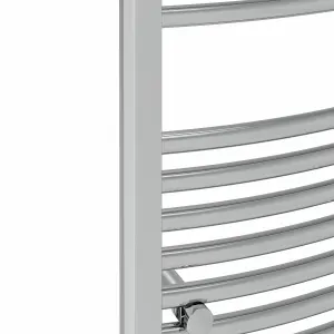 Right Radiators 800x400 mm Curved Heated Towel Rail Radiator Bathroom Ladder Warmer Chrome