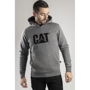 Caterpillar Trademark Hooded Pullover Work Jumper Grey - S