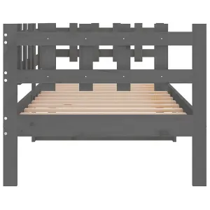 Berkfield Day Bed Grey 90x200 cm Solid Wood Pine