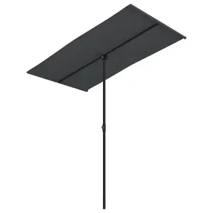 Berkfield Outdoor Parasol with Aluminium Pole 180x130 cm Black