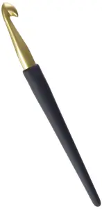 ALUMIN G CHK SE 9 - Crochet Hook: Gold Aluminium: 15cm x 9.00mm - KnitPro