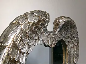 Large Feathered Heart Shaped Mirror