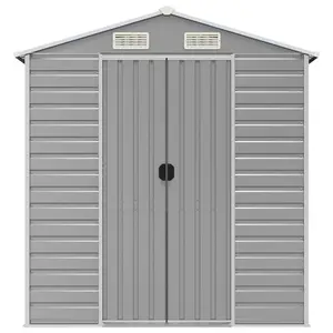 Brumit Garden Shed 191x300x198 cm Galvanised Steel Light Grey