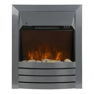 ZANUSSI ZEFIST1001SS Electric Inset Fire 2KW - Stainless Steel