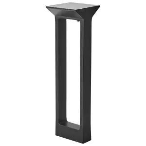 Solar Outdoor LED Bollard Lamp Black MALDEN